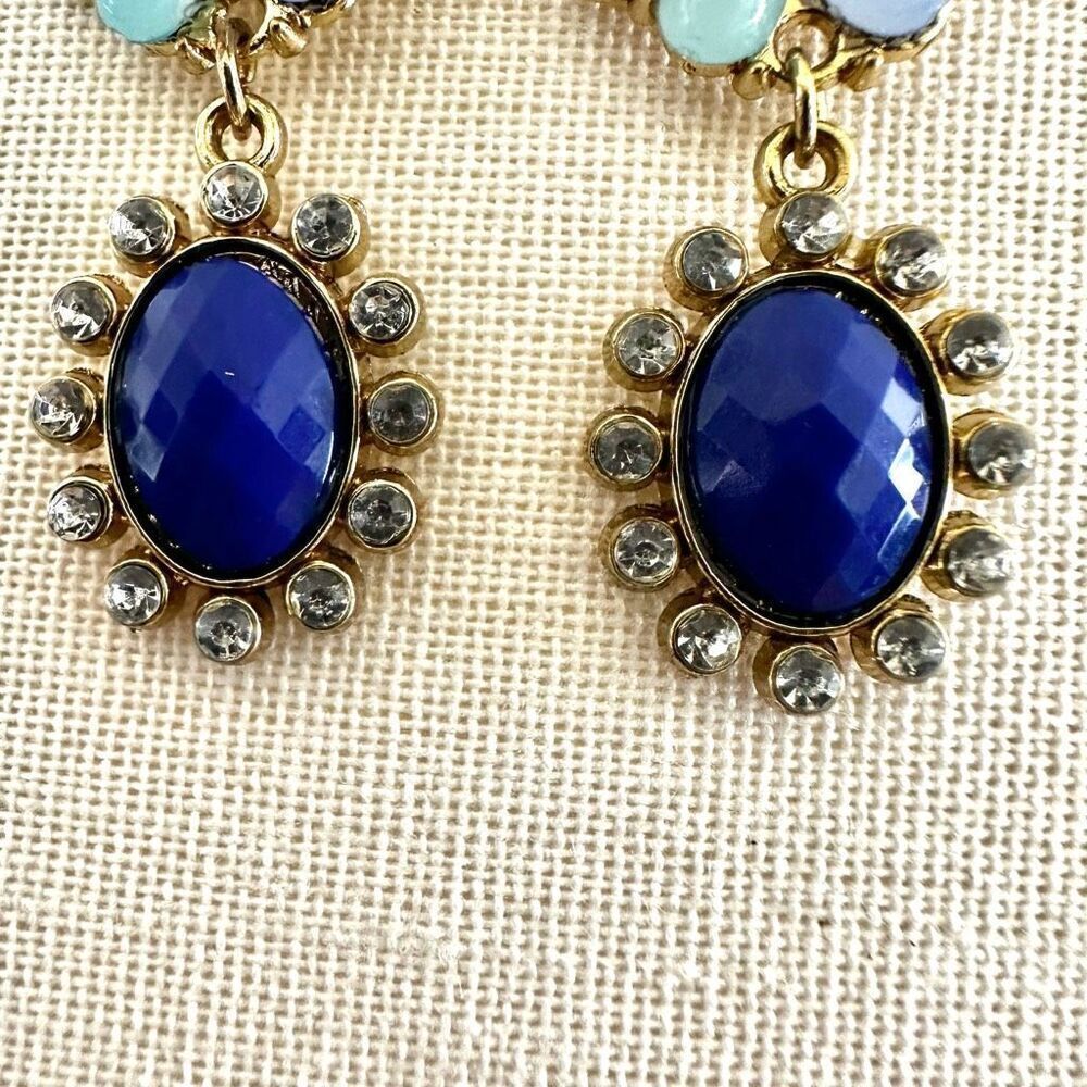 Colorful drop statement earrings - Picture 4 of 8